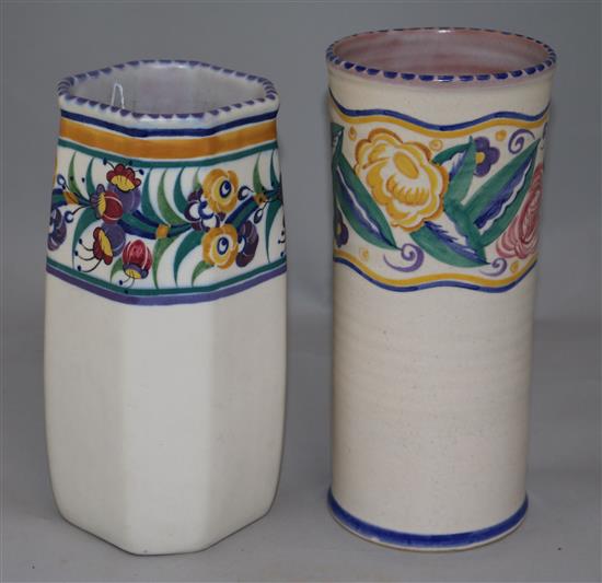 Five Carter Stabler Adams vases, tallest 10in.